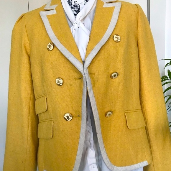 ANN TAYLOR LOFT Sunny Yellow Fitted Jacket - Picture 4 of 12
